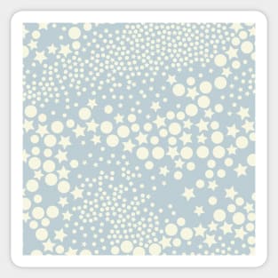 Galaxy Glam Geometry / Baby Blue and Cream Shades Sticker